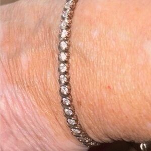 Elegant Silver Tennis Bracelet